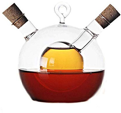 Distributeur d'huile, Vaporisateur d'huile, Bouteille distributrice d'huile d'olive, Bouteille d'huile et de vinaigre en Verre, Distributeur d'huile d'olive 2 en 1 et Bouteille de vinaigre, récipient