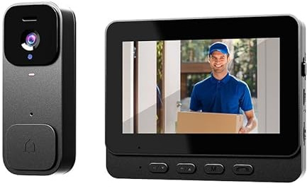 SproutSage X7 Timbre de Video Inteligente para Uso Doméstico con Pantalla de Visualización, Intercomunicador Inalámbrico y Vigilancia de Video de Alta Definición