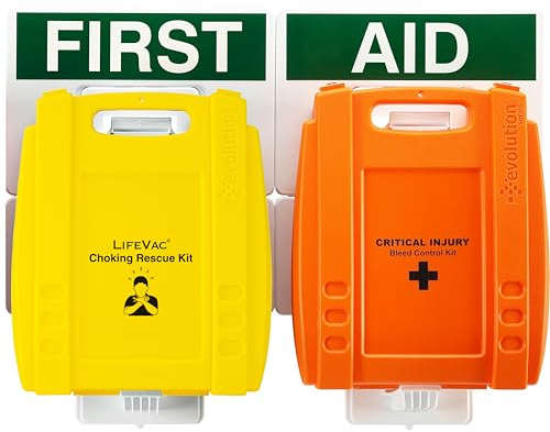 Safety First Aid Evolution LifeVac and Bleed Control Point | with Wall-Mounting Brackets
