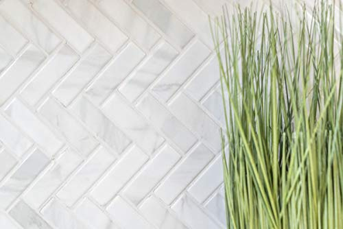 Mattonelle a mosaico in ceramica, effetto pietra, effetto pietra, bianco e grigio, rivestimento per vasca, bancone, mosaico, WC, piastrelle da parete, 10 tappetini a mosaico