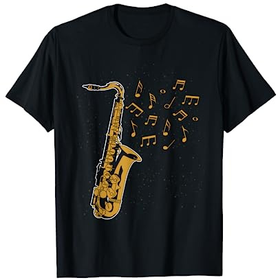 Saxo Jazz Notes De Musique Saxophone T-Shirt