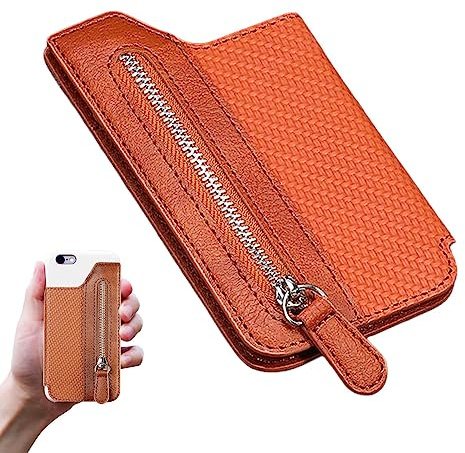 Rosixehird Kartenhalter für Telefon Multifunktionaler Selbstklebender Handy Geldbörsen Kartenhalter PU Leder Kartenhalter zum Aufkleben für die Handyhülle, Braun