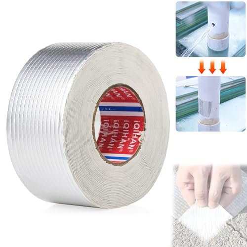 FairyPeach Cinta Impermeabilizante y Selladora - Tela Asfáltica para Tejado, Parche para Piscina Bajo el Agua, Cinta Butilo para Baño