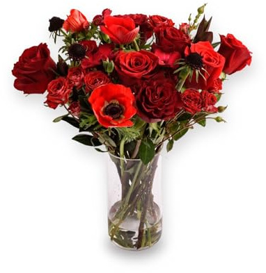 Epicflowers, The Soulmate Bouquet, Fresh Flower Red Bouquet, Mix of premium flowers, 22 stems, Gift Fresh Flowers for Birthday, Anniversary,Sympathy, Congratulations, Thank You, Just Because.