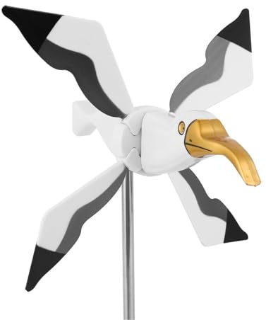 DUZEPA Molino de viento para exteriores, con forma de pájaro y gaviota voladora, adorno para jardín, serie Asuka, para decoración de patio.