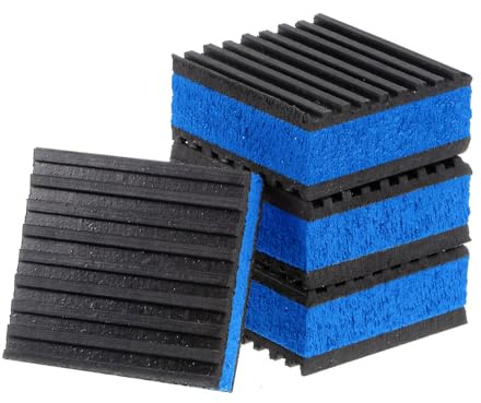 TA-VIGOR 4pcs Rubber Anti Vibration Pads 2x2x7/8 Inch EVA Shock Absorbing Feet for Air Conditioner Washer Dryer HVAC Equipment, Non-Slip Vibration Dampers