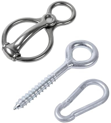 Anneau d'Attache pour Chevaux | Équipement d'Équitation et de Dressage | Harnais Sécurisé et Accessoires Équins,Pour Écuries, Box, Attelages, de Lavage, Pâturages Extérieurs, Parcours,