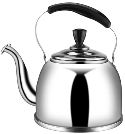 Hervidor Premium con Silbato 4L de Acero Inoxidable | Compatible con Inducción, Gas, Eléctricas y Halógenas