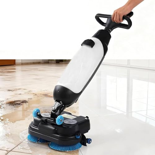 LZDOYY Lavasciuga Pavimenti Professionale, Larghezza di Pulizia 43 cm, lucidatrice Multifunzione per Pavimenti, 240 Giri/min, Pulizia Profonda di Piastrelle e fughe White