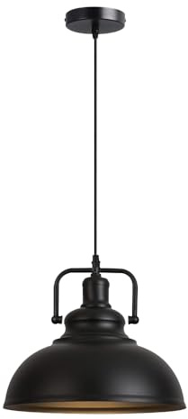 HUAYUSEDF Kreativ hattform järnhängande lampa, hänglampa i modern industriell stil, E26 ljuskälla Flush Mount Chandier, vardagsrumsbar köksö Dekorationsarmaturer
