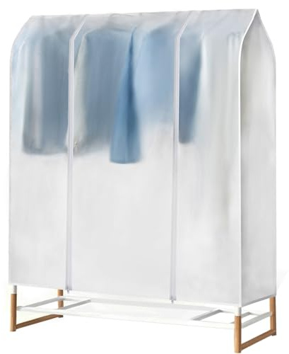 HLC-Funda Transparente ensanchada de Ropa con Cremallera Resistente,Ideal para Evitar Polvo y Suciedad,133 * 55 * 150 cm