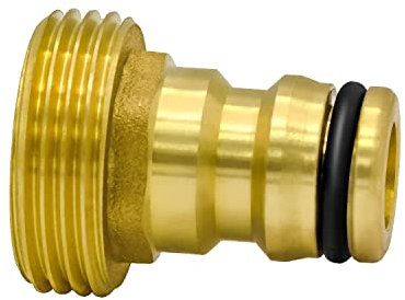 VARIOSAN Stecksystem Hahnanschluss mit Außengewinde 13101, 3/4 AG, Messing blank