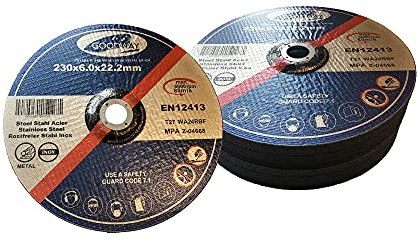 GOODWAY Disco de desbaste Ø 230 x 6,0 mm para acero metal 5 unidades