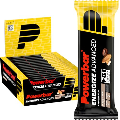 Powerbar - Energize Advanced - Mocca Almond - 15x55g - Barretta energetica ad alto contenuto di carboidrati - magnesio e sodio
