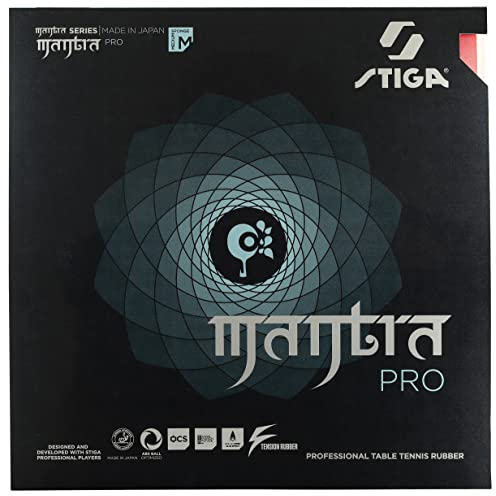 STIGA Erwachsene (Unisex) Mantra Pro M Tischtennisbelag, Rot, 2.1 mm