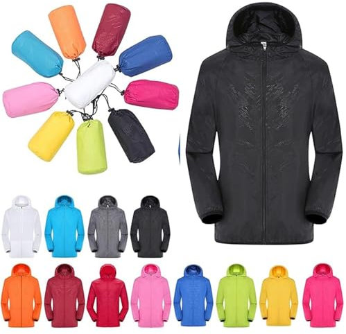 Regenjacke Damen Wasserdicht Atmungsaktiv Faltbar Sommerjacke Damen Mit Kapuze Ultraleichte Regenjacke Sommerjacke Damen Dünne Bergangsjacke Outdoorjacke Damen Wanderjacke Windbreaker