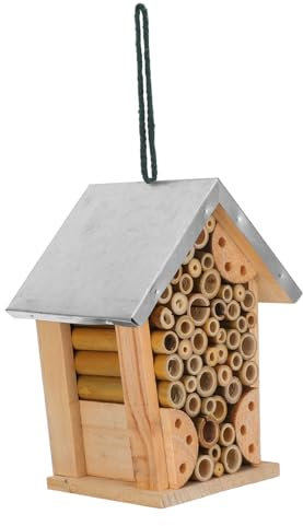 BESPORTBLE Marienkäferhaus Aus Holz Und Eisen Hängendes Insektenhotel Für Garten Schmetterlingshaus Zum Aufhängen An Zweig Oder Zaunpfahl Bienenhaus Als Nistplatz Für Insekten