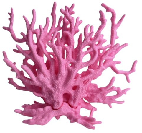 Cadzyre corallo decorativo decorazioni acquario - piante acquario e corallo in resina per acquari d'acqua dolce - accessori (rosa)