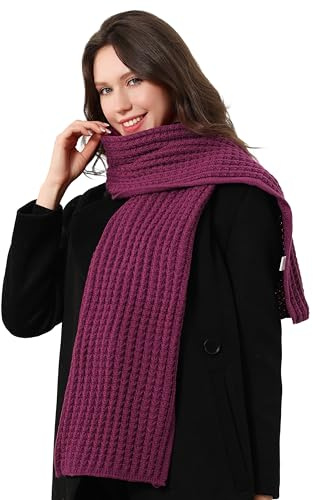 DonDon Sciarpa Donna Invernale Lana Sciarpa Lavorata a Maglia - Bacca
