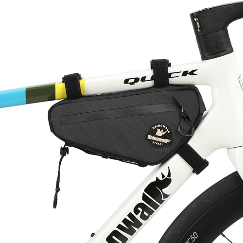 Rhinowalk Fahrrad Rahmentasche wasserdichte Fahrrad Dreieck Tasche Fahrradtasche Professionelles Radfahren Zubehör-Schwarz