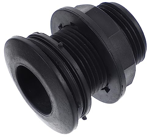 Sosoport PVC Bulkhead Fitting Connector Seal Gasket for Water Tanks Ponds Aquariums Pool Garden Hose Irrigation Systems