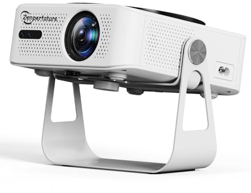 Smart Projector with Stand Built-in Apps, Native 1080P HD 4K Supported, Mini Home Cinema for Bedroom, Portable Outdoor Projector with Auto Focus & Keystone for Android/iOS, Wifi 5 & Bluetooth 5