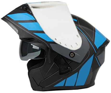 Casco Da Moto Apribile Con Doppia Visiera Casco Modulare Integrale Omologati ECEDOT Caschi Apribili E Modulari Integrali Elmetto Cross E Off-Road Per Adulti Uomini Donne M,XL:61-62CM