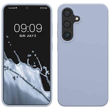 kwmobile Handyhülle für Samsung Galaxy S20 Hülle - Case Silikon - Kabelloses Laden - Schutzhülle Cover in Hellblau matt