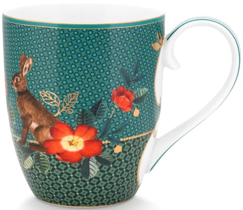 Pip Studio 51002332 Winter Wonderland Rabbit Green Henkelbecher 450 ml(1 Stück)