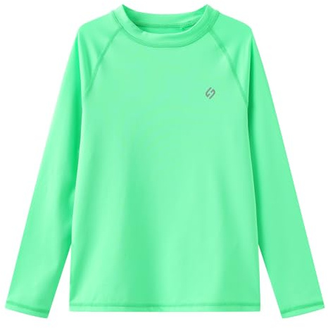 HODOSPORTS UV Shirt Jungen UPF 50+ Langarm Schwimmshirt Kinder Rashguard-Shirts Rash Guard
