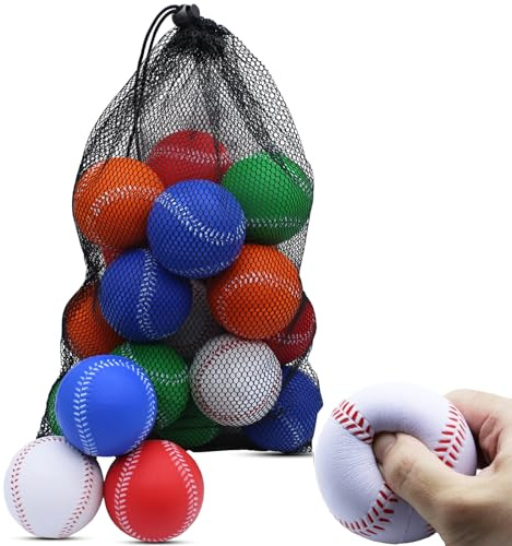 Magicorange Foam Baseballs, 20 Pack Practice Training Baseballs Unmarked Baseball Soft Toss, Batting, Fielding, Hitting, Pitching (Colorful)