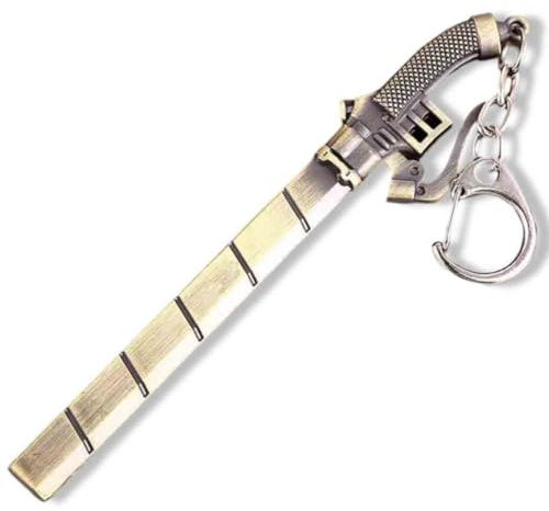 PIDAK 3D manöverblad brevöppnare nyckelring - jättegudar - 12 cm brons metall, Brons, XL