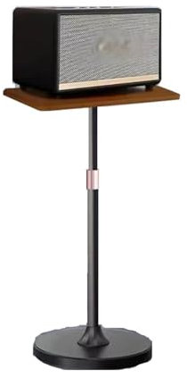 Högtalarställ Högtalarstativ Massivt trä golvstående Ljudstativ Kickstand Rack CD-skåp Surroundställ Högtalarfäste(Svart)