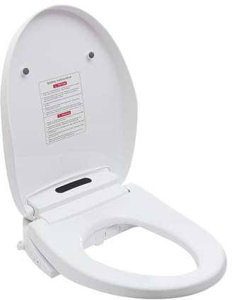 YUNRUX Fjärrstyrd bidé toalettsits flera sköljlägen LED-display bidé varmt vatten dusch toalettsits fäste lufttorkning passar för 49–55 cm toalettlängd 11,5–18,5 cm monteringshål