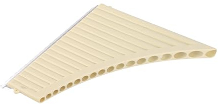 Pan Flute 18 Pipes Pan Pipe Instrument med Bärande Påse C Key Panpipes Vindinstrument för Nybörjare (Svart) (Av vit)