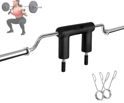 Garvee Safety Squat Bar - 700 Lb Capacity w/Shoulder & Neck Pad + 2 Locking Collars, Fits 2-Inch Plates (Weights Not Included)