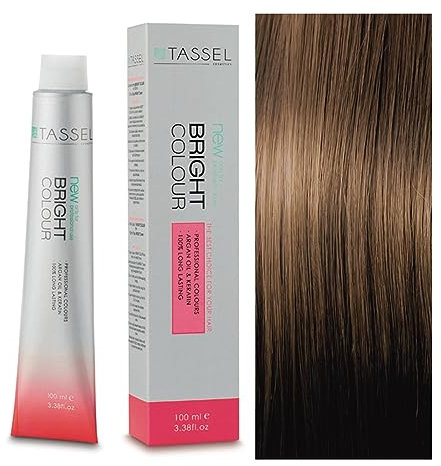 5.7 Castaño Claro Marrón - Tinte con Aceite de Argán y Queratina 100 ml - Tassel
