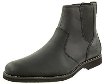 Timberland Men's Woodhull Chelsea Basic Boots, Black Full Grain, 10 UK
