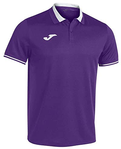 Joma Hombre Camisa de Polo, Morado Blanco, XXS