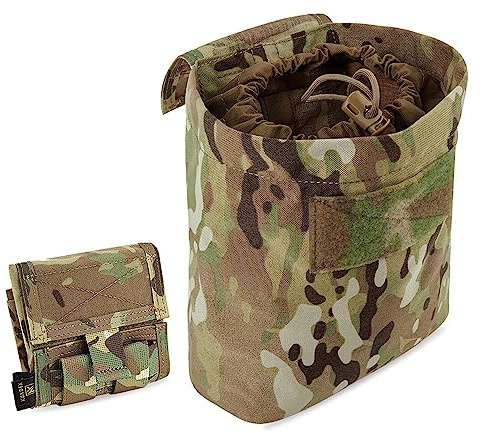 KRYDEX GEAR Dump Pouch Molle Plegable Táctica Bolsa 500D Bolsa de Utilidad para Exteriores, Senderismo, Camping, Caza, Viajes