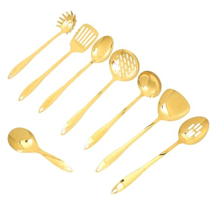 MILISTEN 1 Juego Juego De Cocina Utensilios De Cocina Antiadherentes Espumadera Kit De Espátula De Cuchara De Cocina Pala Wok Cocinando Acero Inoxidable Colador Revestimiento De Titanio