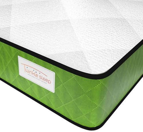 Twinklesleep Kids' Memory Foam Mattress, King Size, 20 cm Thick, Green