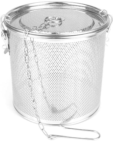 Spice Seasoning Strainer Large Capacity Mesh Design Cooking Strainer Basket Loose Leaf Tea Infuser for Home Restaurant, 7.1x6.6 Inch