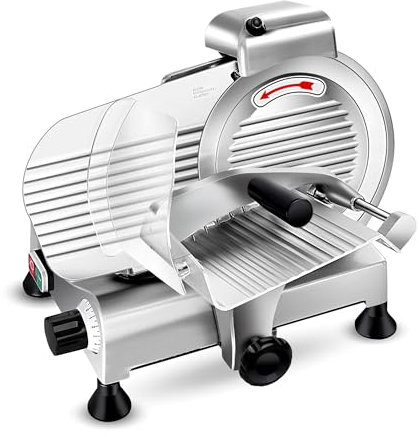 Zomagas 8.5-Inch Meat Slicer Machine 210W 0-13mm Built-in Sharpener