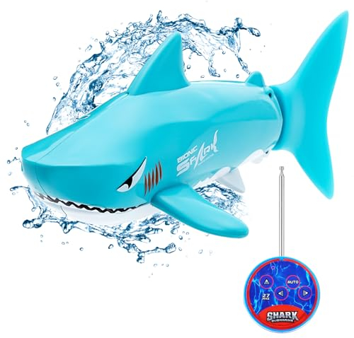 Ferngesteuertes Haiboot-Spielzeug, Weslery 2,4 GHz hochsimuliertes RC-Haiboot, Baby-Haispielzeug mit Schwanzgelenkschwinge, ferngesteuertes Tauchhai-Spielzeug für Kinder, Jungen und Mädchen Badezimmer