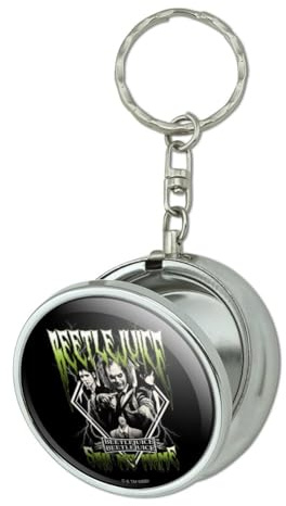 GRAPHICS & MORE Beetlejuice Group Band Portable Travel Size Pocket Purse Ashtray Keychain with Cigarette Holder