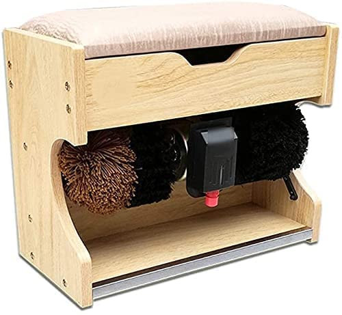 Shoe Polisher Household Electric Shoe Polishing Machine Automatic Induction Small Shoe Polisher for Home Shop Hotel Lobby Electric (Orange M) (Yellow M)