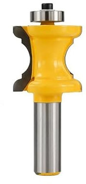 1pc Wood Router Bit 1/41/2 8mm Shank Bullnose with Bead Column Router Bit Line Knife Milling Cutter for Woodworking(1I2 Shank)