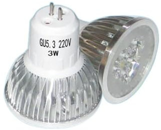 RZL Lighting, Pack of 20, LED Spotlight Light GU5.3/GU10/E27/E14 AC220V 3W/4W/5W MR16 DC12V Downlight Bulb Light Source(Cold White,GU5.3 220V 5W)