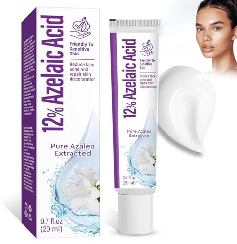 Azelainsäure Serum 12% mit Hyaluronsäure & Niacinamid, gegen Unreinheiten, Rötungen & dunkle Flecken, beruhigt die Haut, Anti-Aging, reguliert Talg, 20g Gesichtsserum